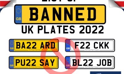 Full List of Banned 22-Reg Number Plates Revealed