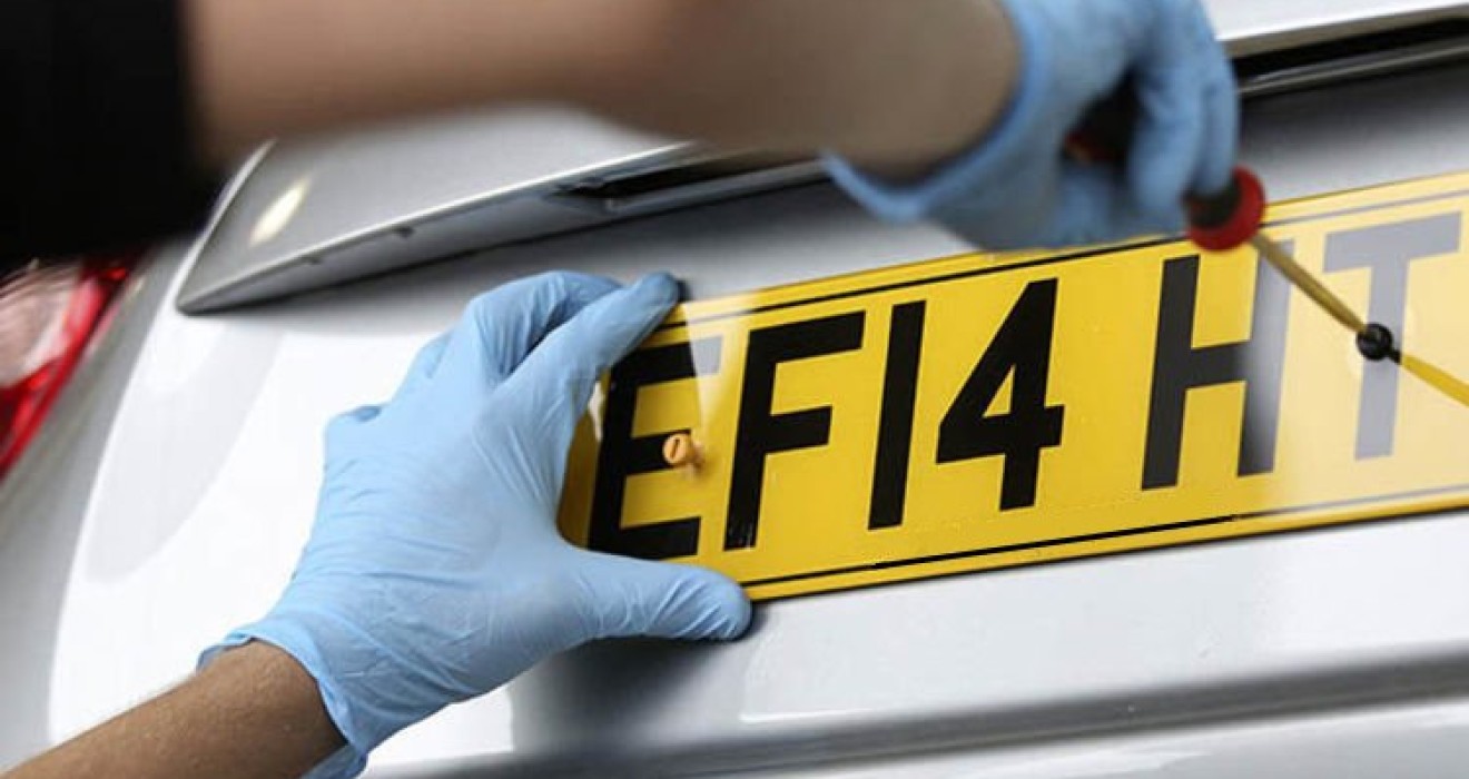 Changing number plates discount