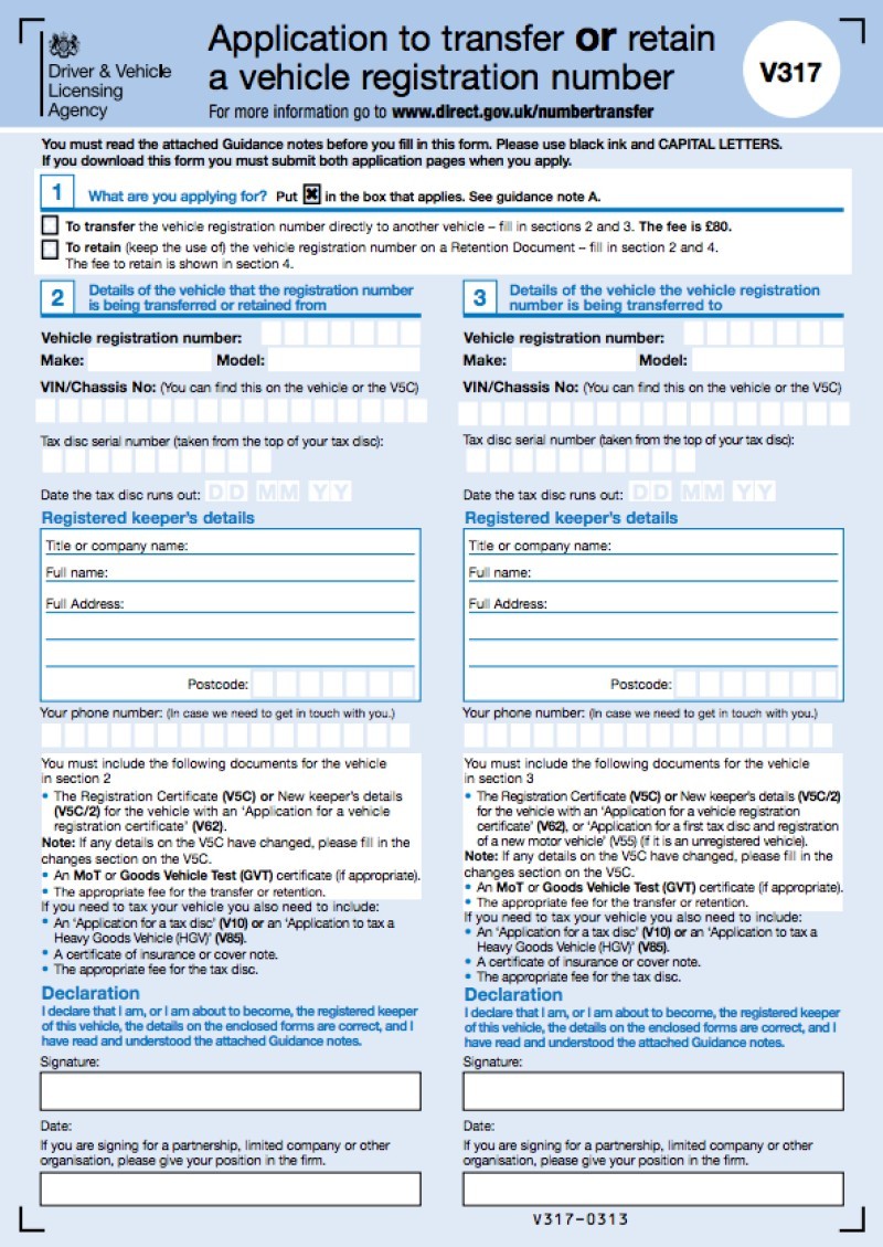 Dvla reg transfers discount